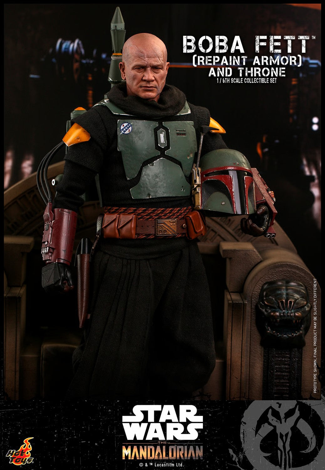 HOT TOYS SW BOBA FETT REPAINT ARMOR WITH THRONE BOBF TMS 056 AF