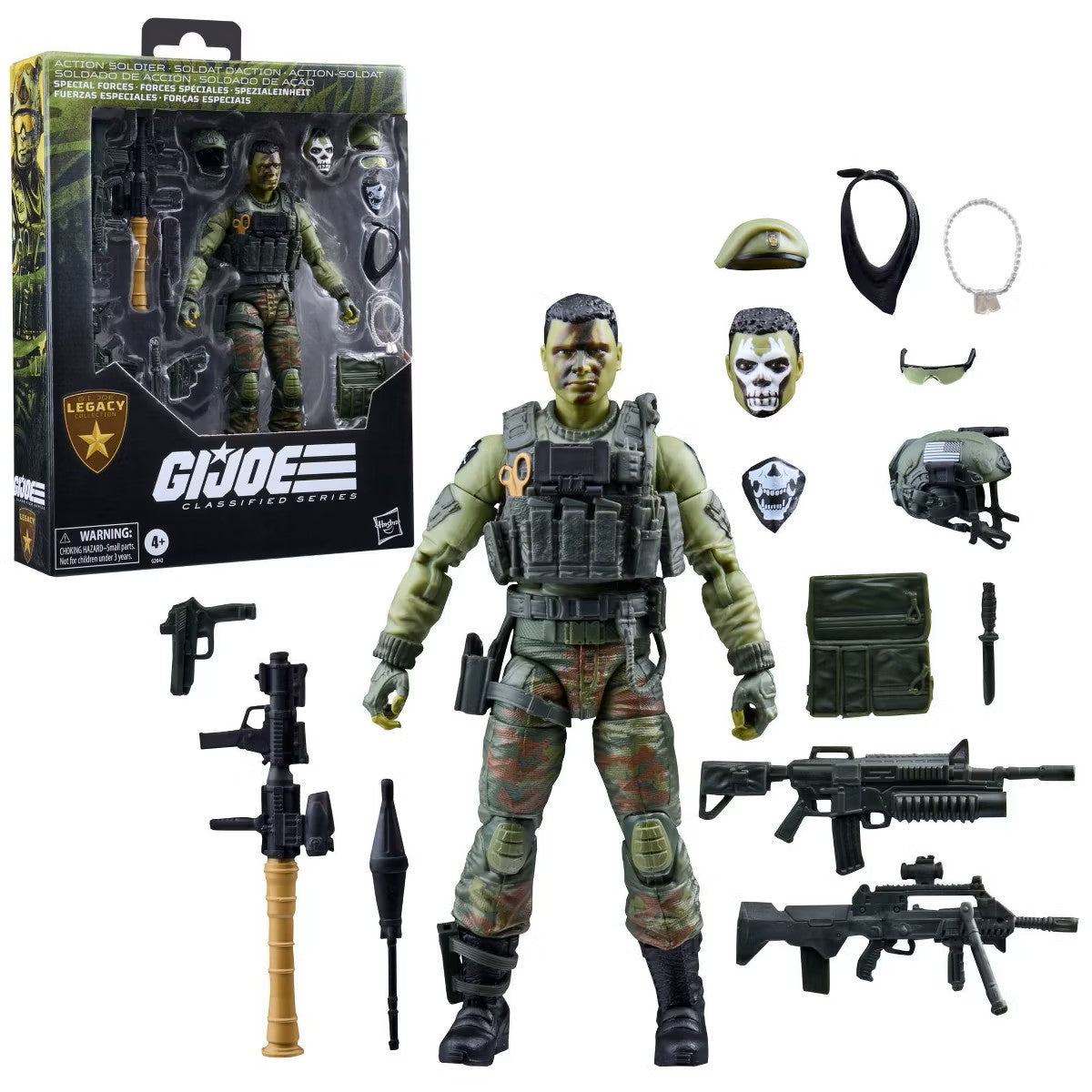 GI JOE CLASSIFIED LARGE ACTION SOLDIER SPECIAL FORCES 6IN AF
