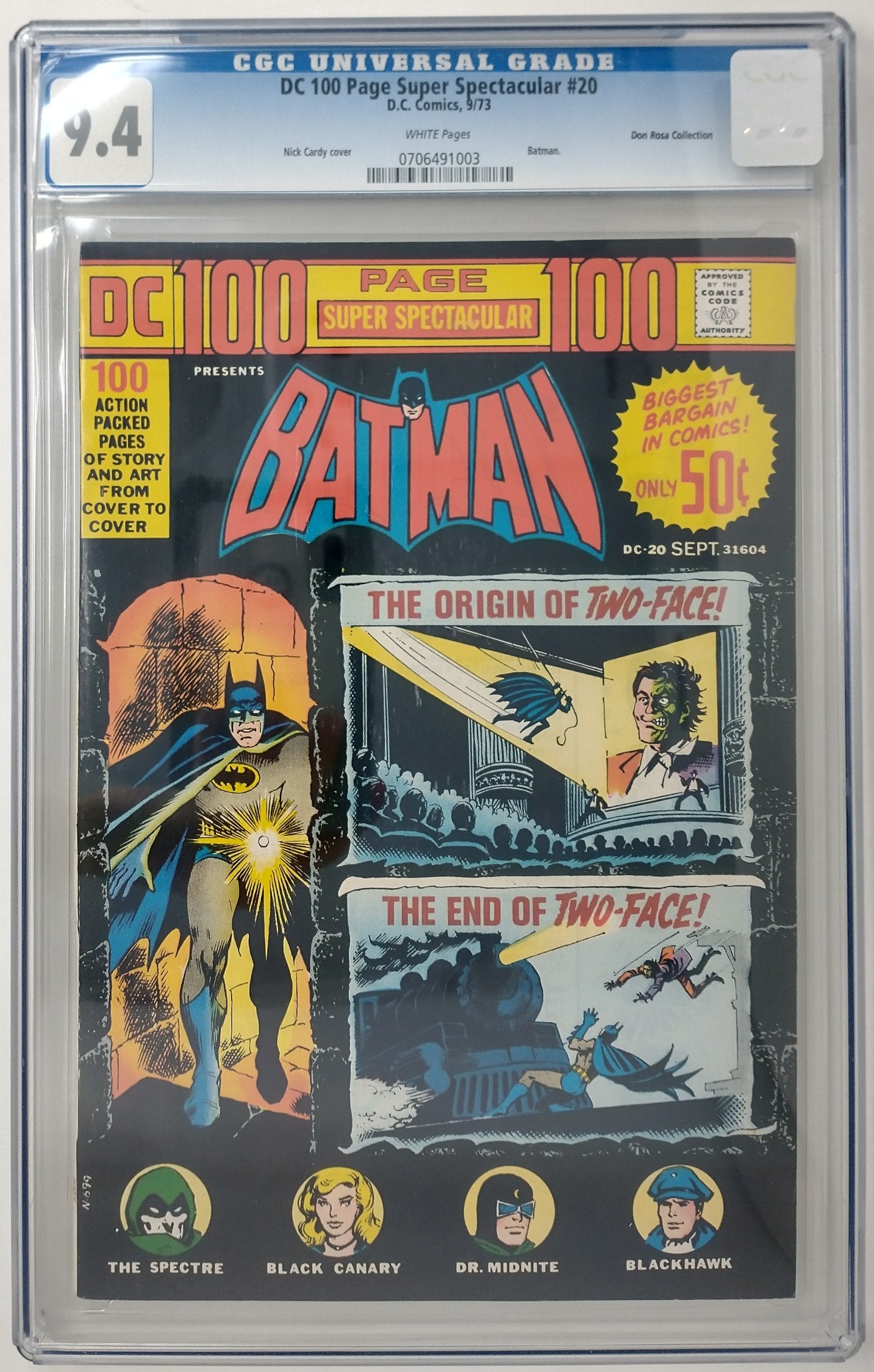 DC 100 PAGE SUPER SPECTACULAR #20 - DC 1973 - CGC 9.4