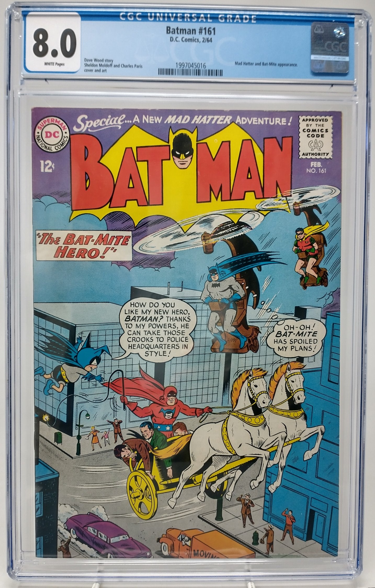 BATMAN #161 - DC 1964 - CGC 8.0 VF - 2ND MAD HATTER APPEARANCE