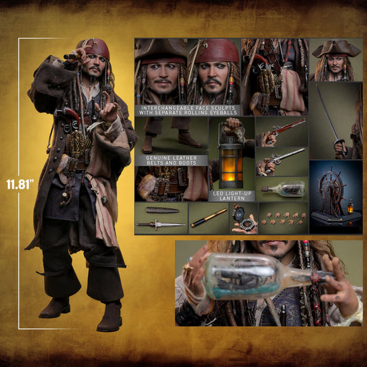 HOT TOYS JACK SPARROW DELUXE PIRATES OF THE CARIBBEAN POTC5 DX38 AF