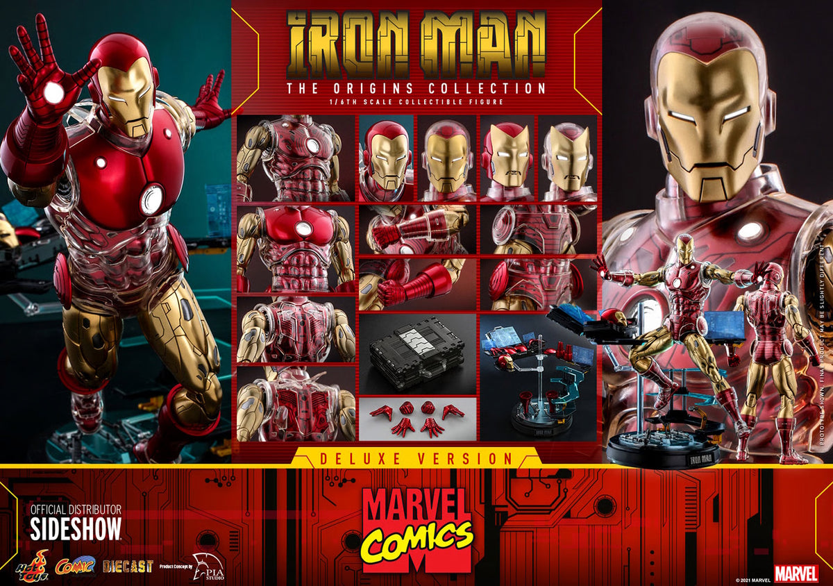 HOT TOYS IRON MAN DELUXE ORIGINS COLLECTION AF CMS 08-D38