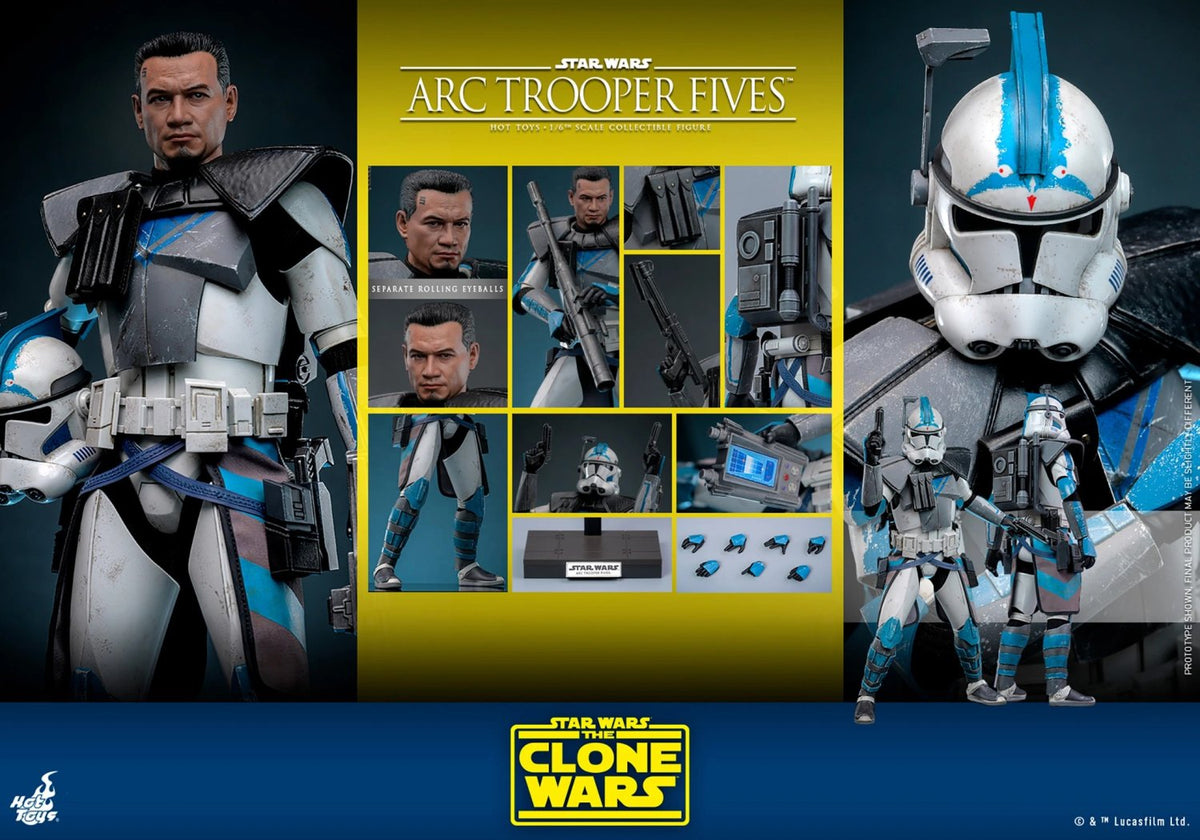 HOT TOYS STAR WARS ARC TROOPER FIVES THE CLONE WARS TMS 132 AF