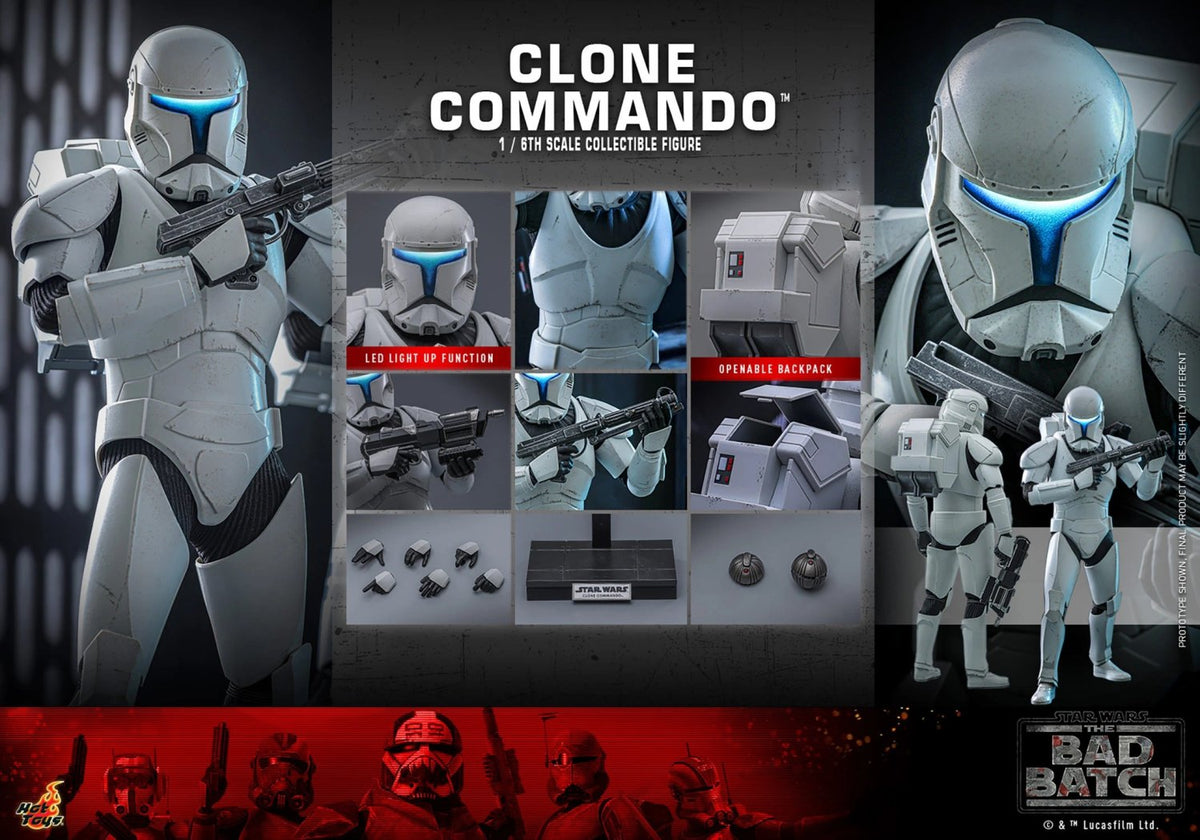 HOT TOYS STAR WARS CLONE COMMANDO THE BAD BATCH TMS 131 AF