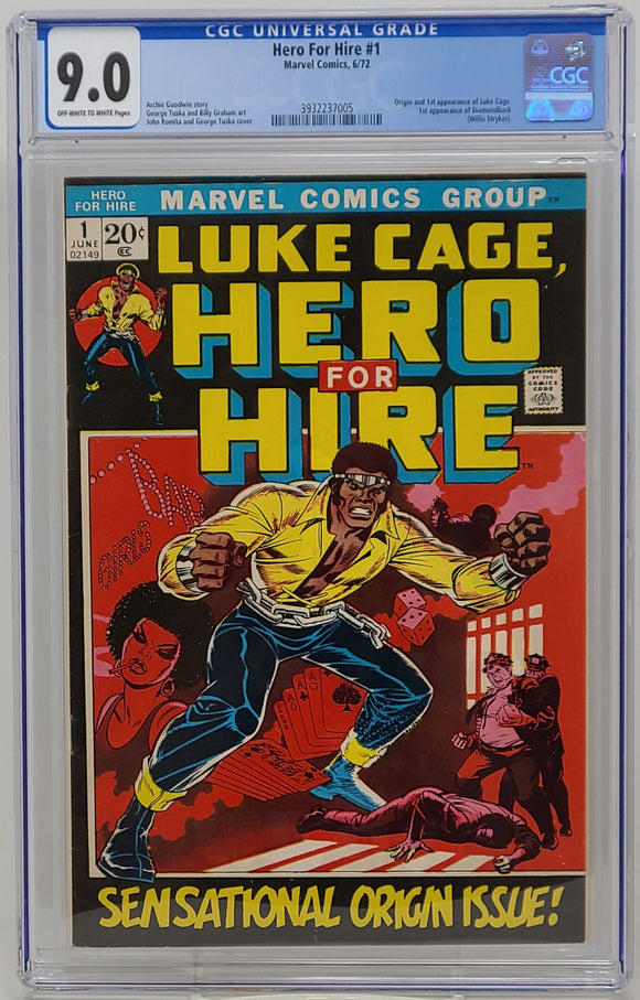 HERO FOR HIRE #1 ~ MARVEL 1972 ~ CGC 9.0
