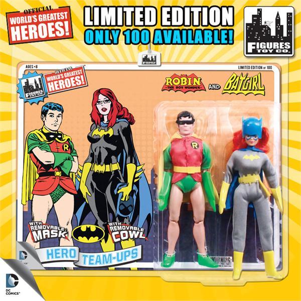2-PACK DC RETRO ROBIN/BATGIRL REMOVABLE 8IN AF