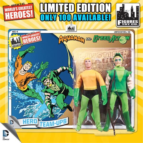 2-PACK DC RETRO AQUAMAN / GREEN ARROW 8IN AF