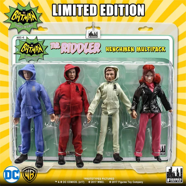 BATMAN 66 RETRO RIDDLER HENCHMAN 4 PACK 8IN AF SET
