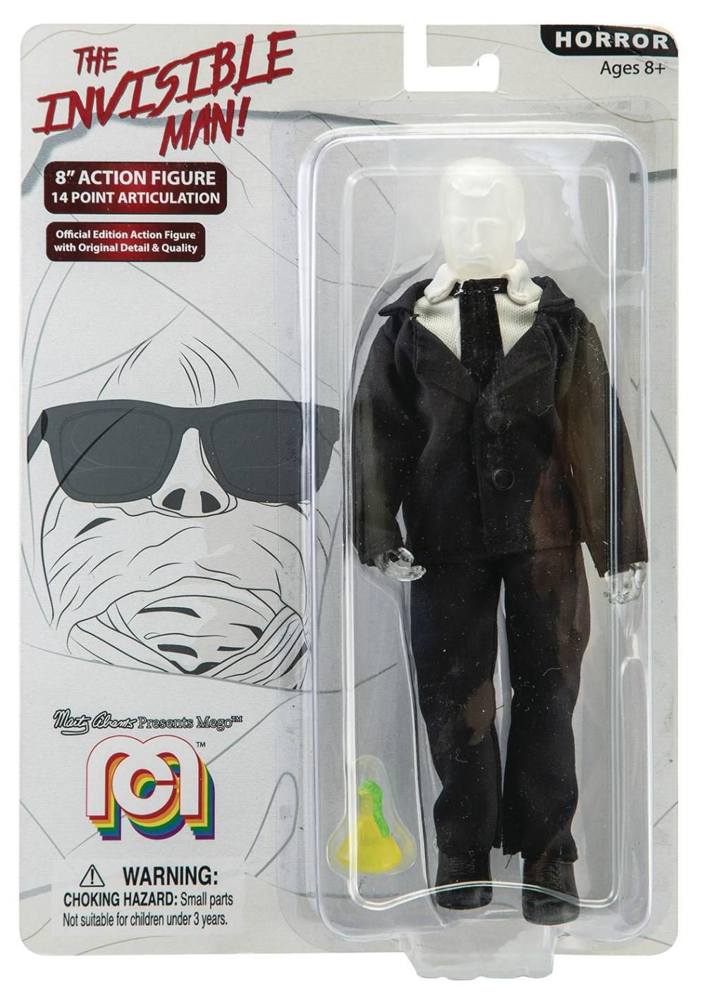 MEGO HORROR INVISIBLE MAN 8-IN RETRO UNIVERSAL MONSTERS AF