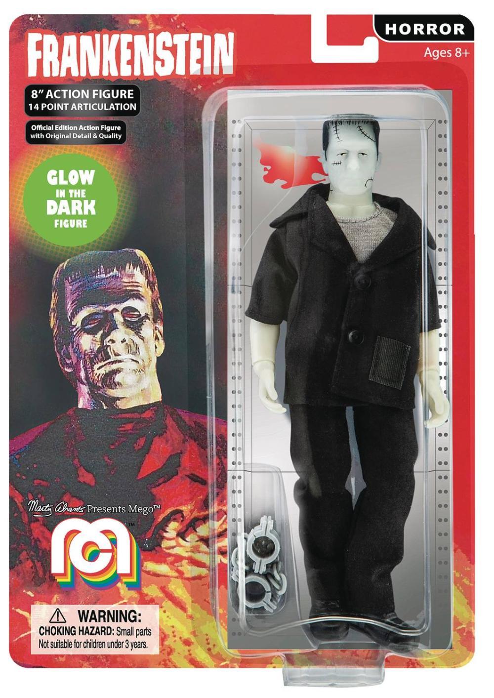 MEGO HORROR FRANKENSTEIN GITD 8-IN RETRO UNIVERSAL MONSTERS AF