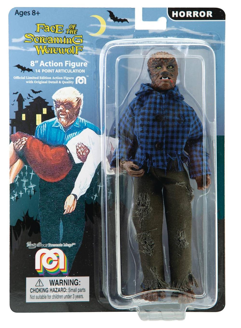 MEGO HORROR WOLFMAN FOTSW BLUE SHIRT 8-IN RETRO UNIVERSAL MONSTERS AF