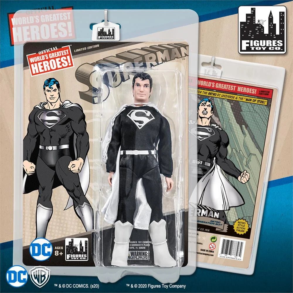 DC RETRO SUPERMAN BLACK 8IN WGH AF