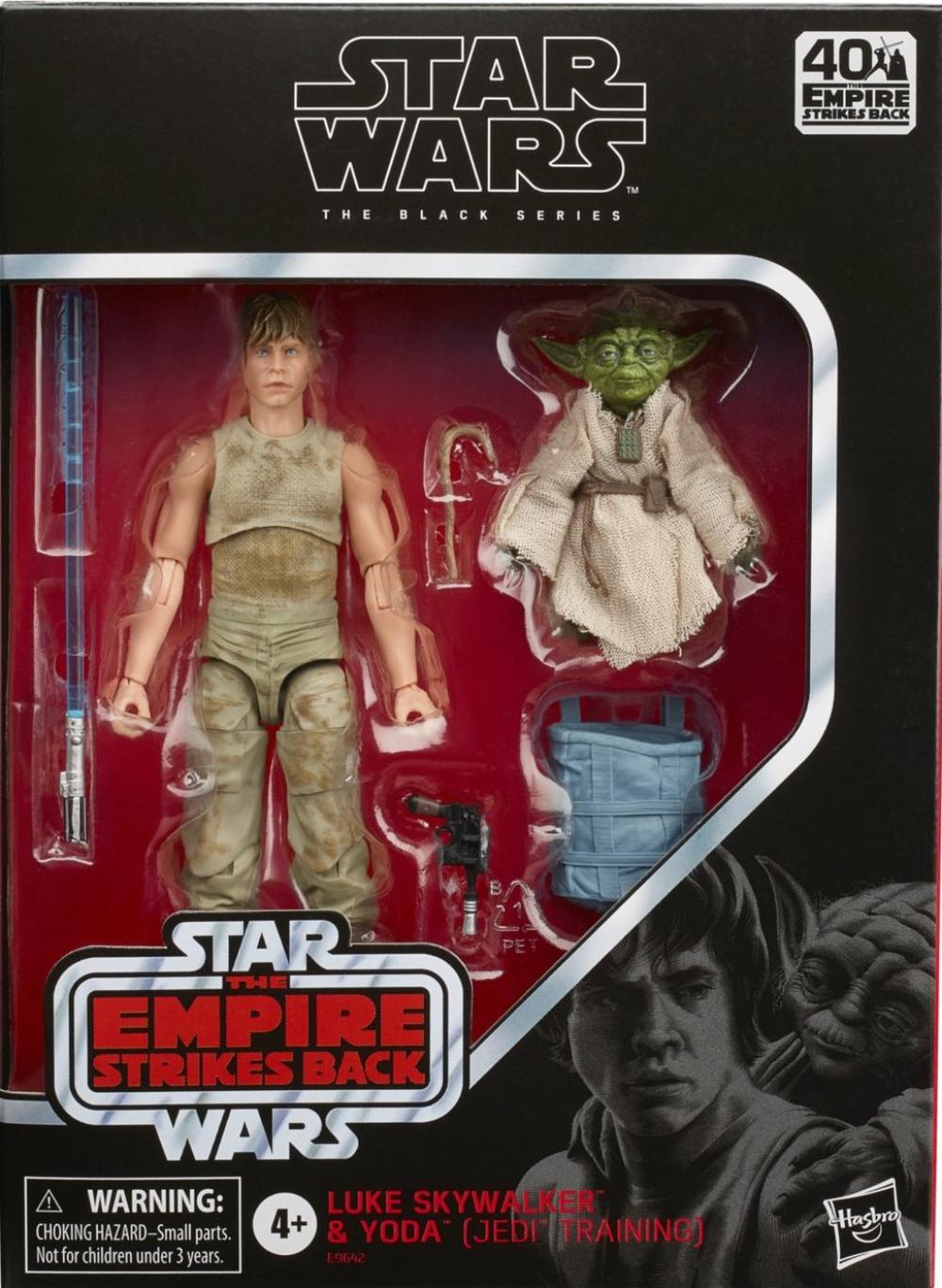 STAR WARS BLACK SERIES SW 6 INCH DELUXE LUKE SKYWALKER & YODA 2 PACK AF