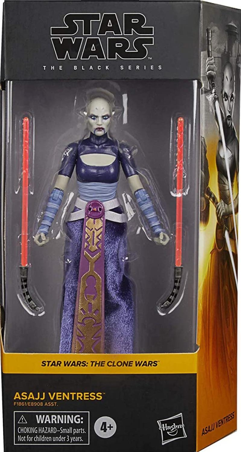STAR WARS BLACK SERIES SW 6 INCH ASAJJ VENTRESS THE CLONE WARS TCW AF