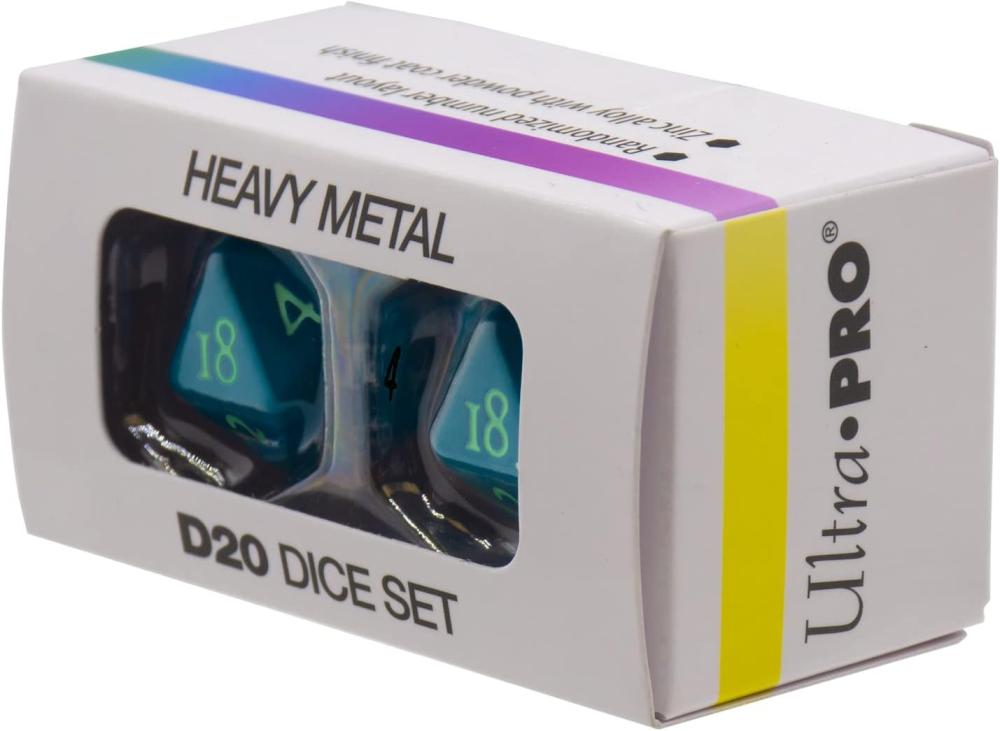Vivid Heavy Metal Dice: Teal 2d20
