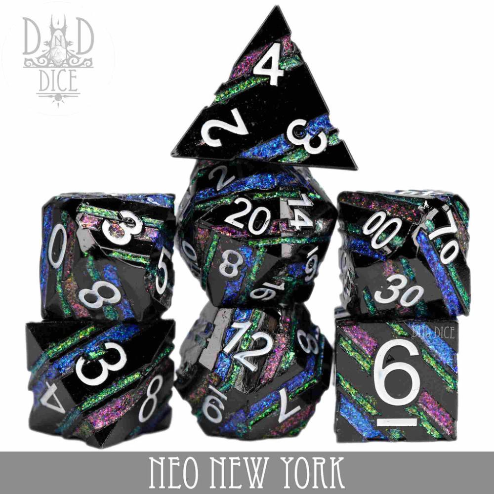 DNDDICE: Neo New York Metal 7 Dice Set