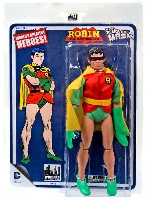 BATMAN RETRO ROBIN REMOVABLE MASK S3 8IN AF