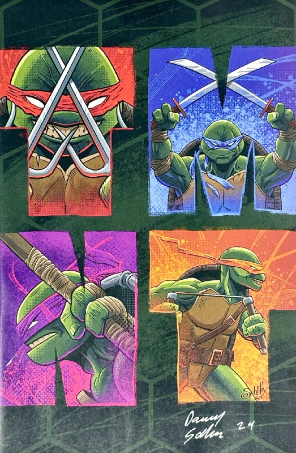 TEENAGE MUTANT NINJA TURTLES 2024 #1 SIGNED DANNY SCHLITZ EC EXCLUSIVE - EMERALD CITY - TMNT
