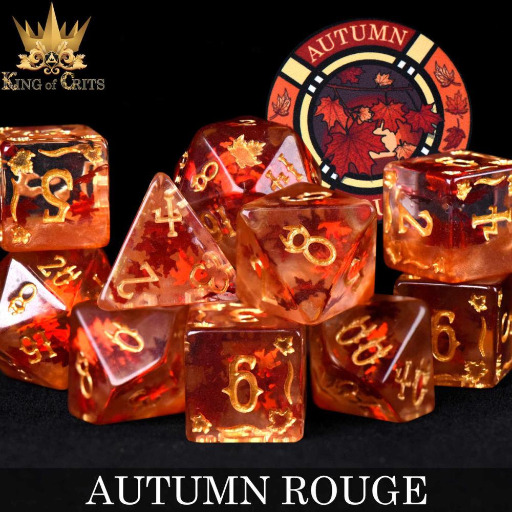 DNDDICE: Autumn Rouge - 11 Dice Set