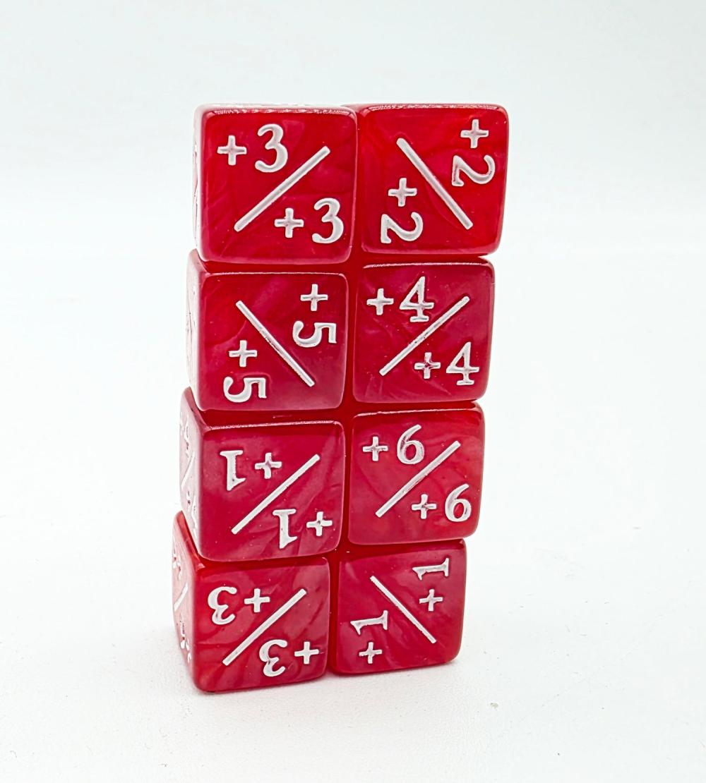 MTG Counters: +1/+1 Pearl Red 12
