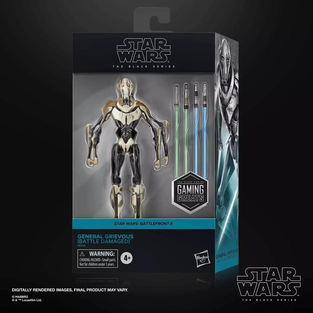 STAR WARS BLACK SERIES SW 6 INCH GENERAL GRIEVOUS BATTLE DAMAGED AF