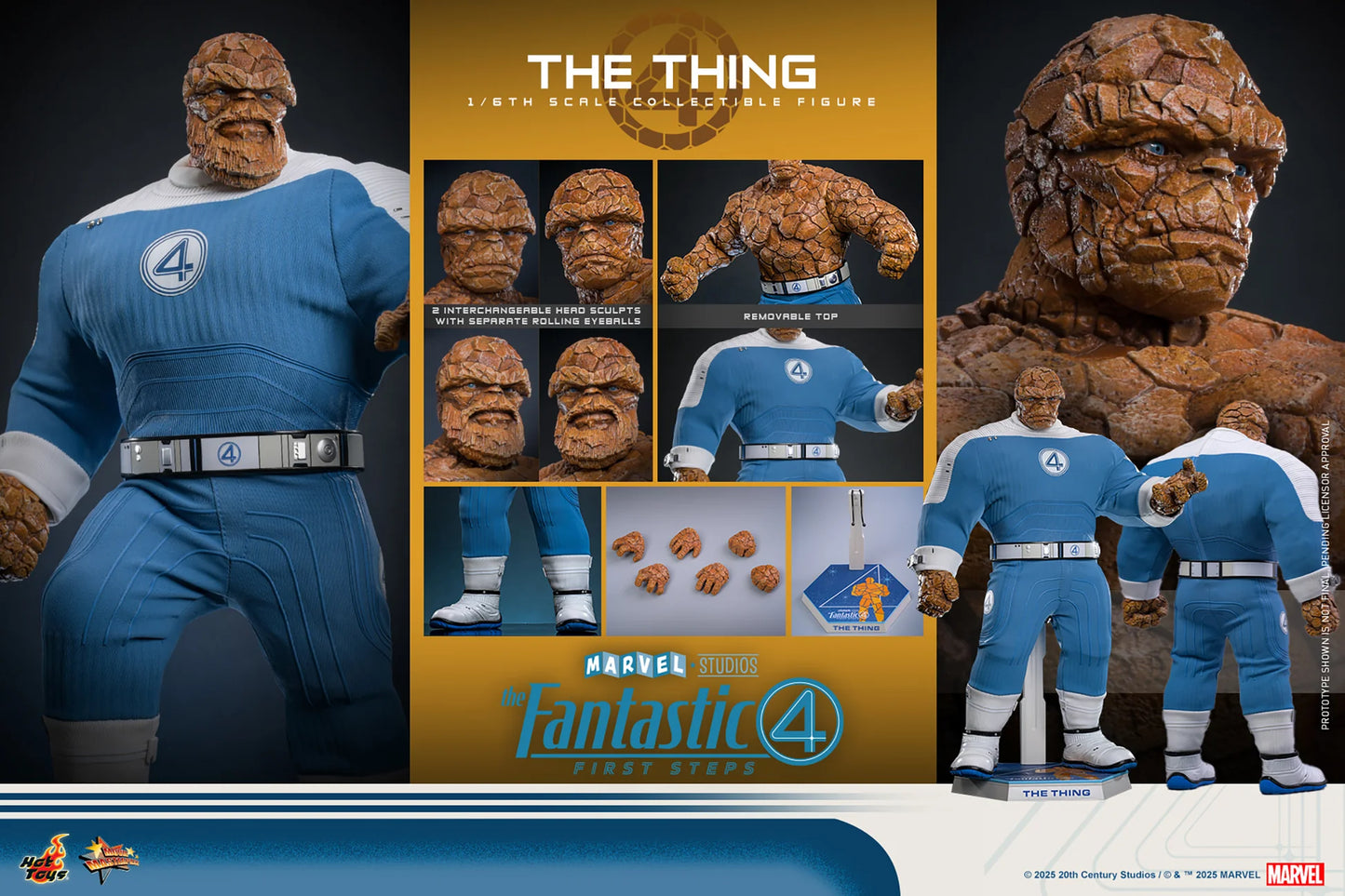 HOT TOYS FANTASTIC FOUR FIRST STEPS THE THING MMS 813 AF