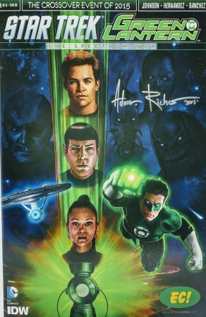 STAR TREK GREEN LANTERN #1 EC EXCLUSIVE SIGNED VARIANT ADAM RICHES - EMERALD CITY (OF 6)