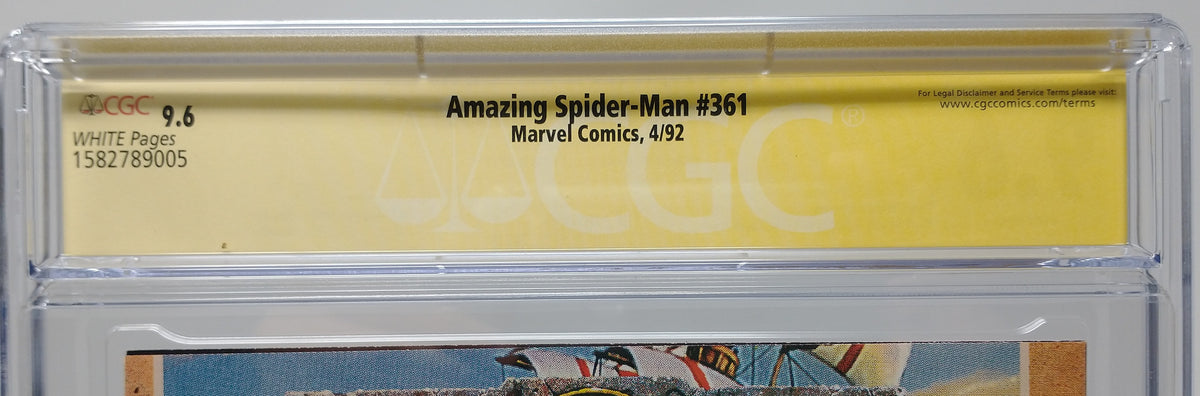 AMAZING SPIDER-MAN #361 - MARVEL 1992 - CGC 9.6 - 1ST FULL