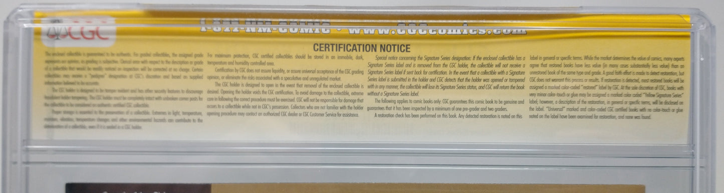 GI JOE A REAL AMERICAN HERO #212 EC EXCLUSIVE VAR COBRA COVER SIGNED BY ADAM RICHES CGC 9.8 PAC-MAN AND ZARTAN SKETCH