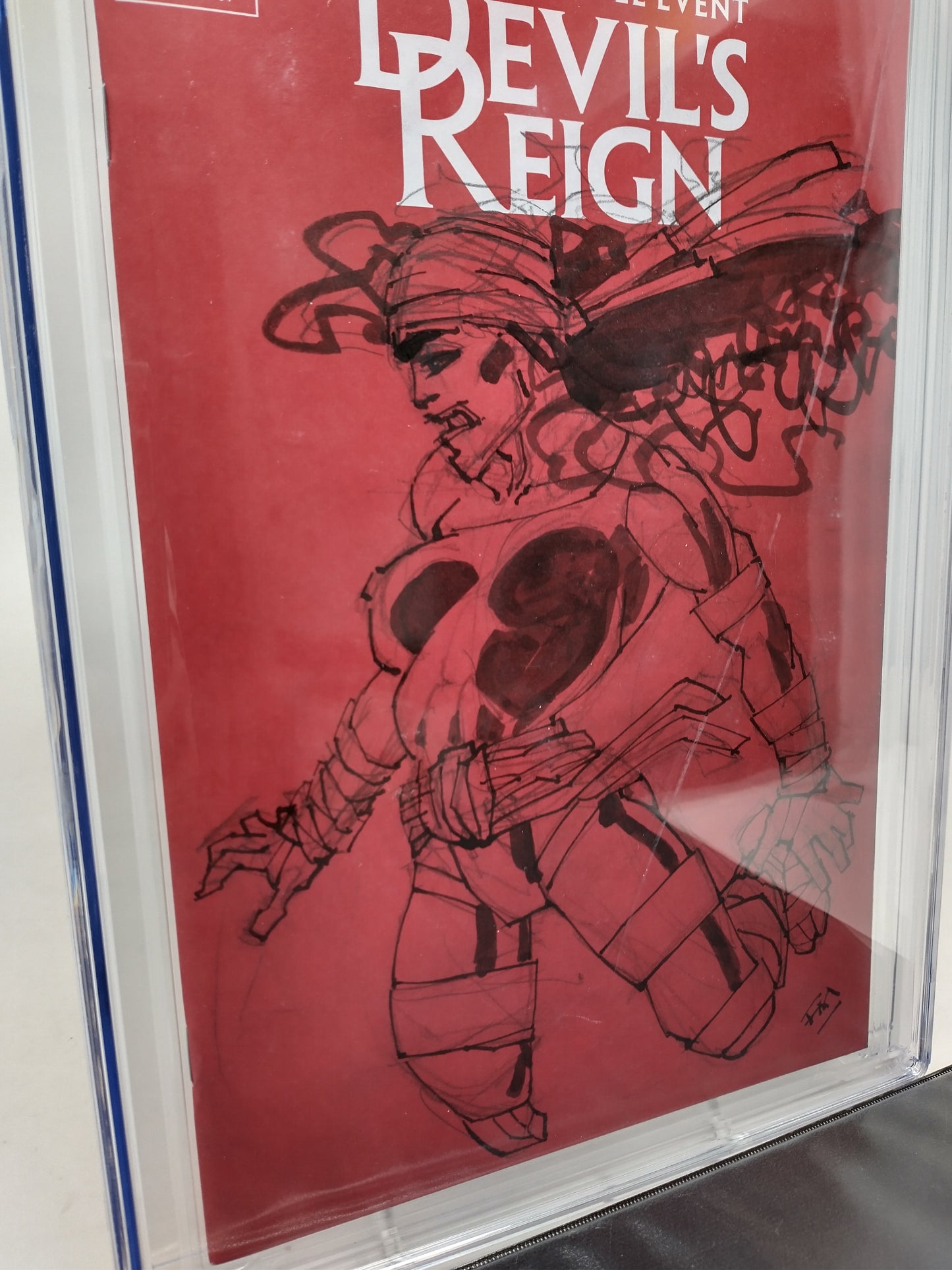DEVILS REIGN #1 - MARVEL 2022 - CGC 9.8 - FRANK MILLER SIGNED SKETCH B