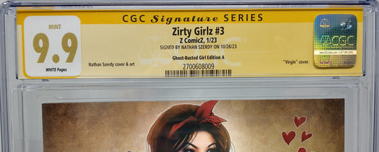 ZIRTY GIRLZ #3 - Z COMICZ 2023 - CGC 9.9 - GHOST-BUSTED GIRL NATHAN SZERDY