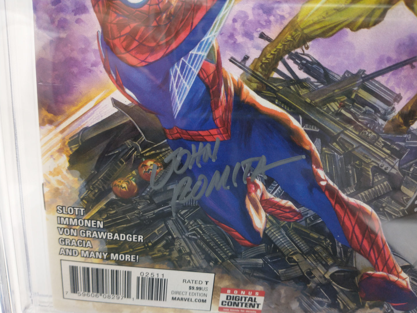 AMAZING SPIDER-MAN #25 - MARVEL 2017 - CGC 9.8 - SIGNED JOHN ROMITA