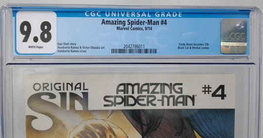 AMAZING SPIDER-MAN #4 - MARVEL 2014 - CGC 9.8 - 1ST SILK APPEARANCE