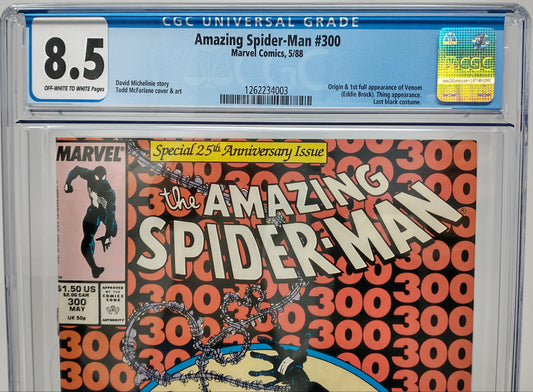 AMAZING SPIDER-MAN #300 - MARVEL 1988 - CGC 8.5 - 1ST VENOM, BLACK SUIT