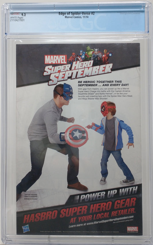 EDGE OF THE SPIDER-VERSE #2 - MARVEL 2014 - CGC 9.2 - 1ST SPIDER-GWEN