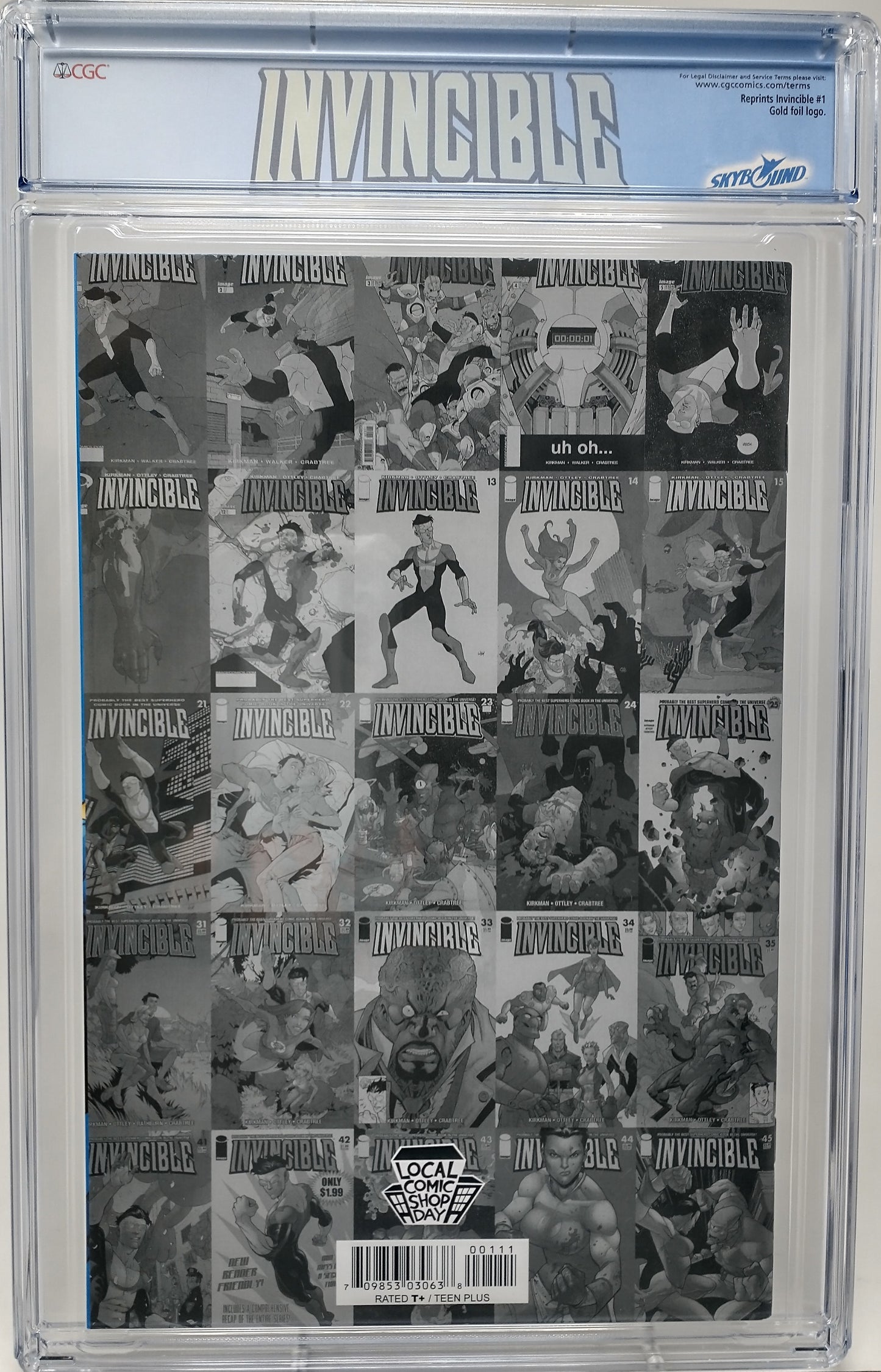 INVINCIBLE #1 - IMAGE 2020 - CGC 9.8 - LOCAL COMIC SHOP DAY REPRINT