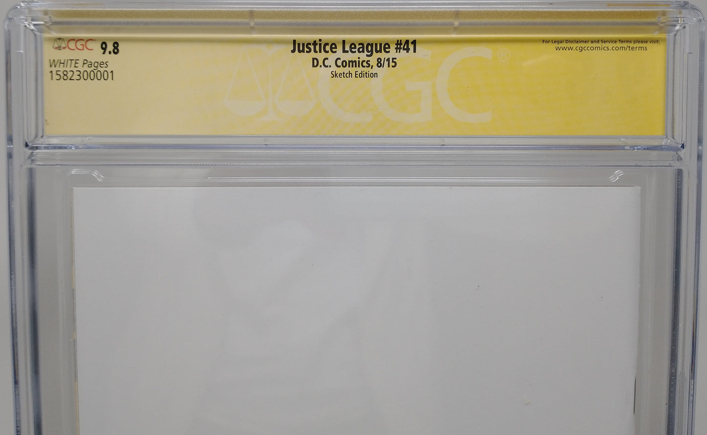 JUSTICE LEAGUE #1 - DC 2015 - CGC 9.8 - SIGNED SKETCH COVER BY NEAL ADAMS