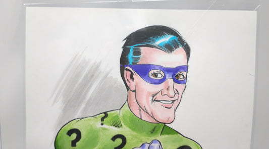 FULL COLOR RIDDLER ORIGINAL SKETCH BY JOE GIELLA