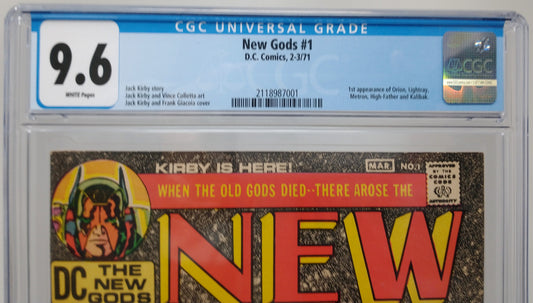 NEW GODS #1 - DC 1971 - CGC 9.6 - 1ST ORION, LIGHTRAY, METRON, HIGH-FATHER ADN KALIBAK