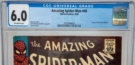 AMAZING SPIDER-MAN #40 - MARVEL 1966 - CGC 6.0 - ORIGIN OF GREEN GOBLIN