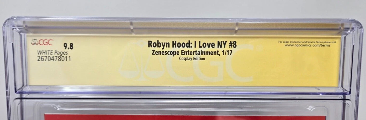 ROBYN HOOD I LOVE NY #8 - ZENESCOPE 2017 - CGC 9.8 - WILLIAM SHATNER SIGNED
