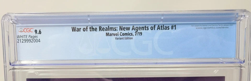 WAR OF THE REALMS NEW AGENTS OF ATLAS #1 - MARVEL 2019 - CGC 9.6