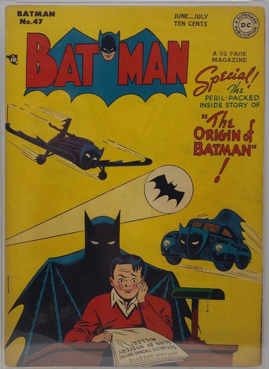 BATMAN #47 - DC 1948 - CGC 6.5 - ORIGIN OF BATMAN
