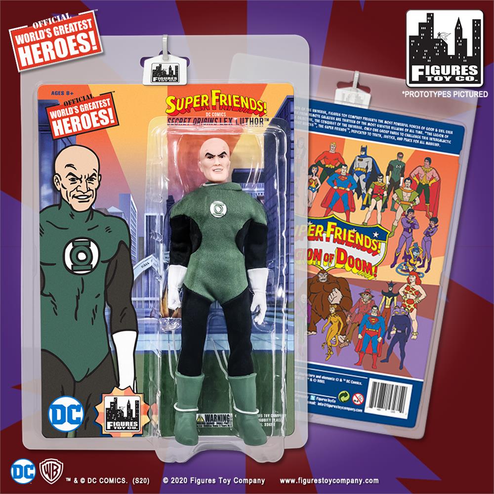 SUPER FRIENDS RETRO LEX LUTHOR AS GREEN LANTERN 8IN AF