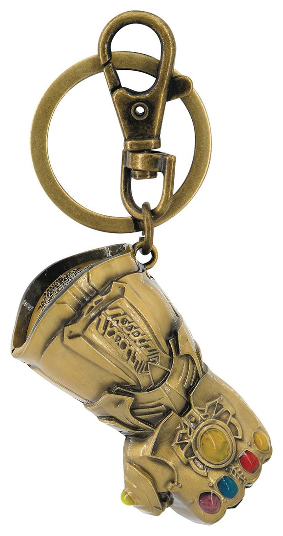 AVENGERS 3 INFINITY GAUNTLET PEWTER KEYRING  - Toys and Models