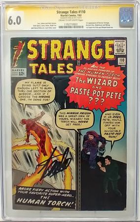 STRANGE TALES #110 - MARVEL 1963 - CGC 6.0 - STAN LEE SIGNED, 1ST DOC STRANGE