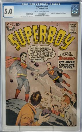 SUPERBOY #68 - DC 1958 - CGC 5.0 - 1ST BIZZARRO APPEARANCE