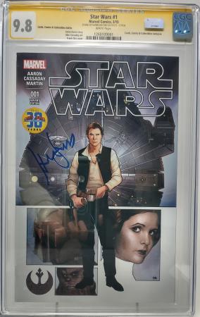 STAR WARS #1 - MARVEL 2015 - CGC 9.8 - HARRISON FORD SIGNED