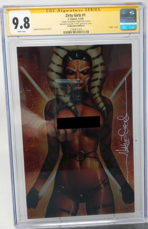 ZIRTY GIRLZ #1 - Z COMICZ 2020 - CGC 9.8 - AHSOKA METAL TOPLESS CVR NATHAN SZERDY