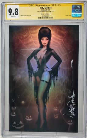 ZIRTY GIRLZ #2 - Z COMICZ 2022 - CGC 9.8 - ELVIRA FOIL CVR NATHAN SZERDY SIGNED